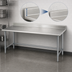 Thumbnail image #4 for Deluxe Series 108-Inch x 30-Inch Stainless Steel Work Table with 4.5-Inch Backsplash and Galvanized Tubular Base