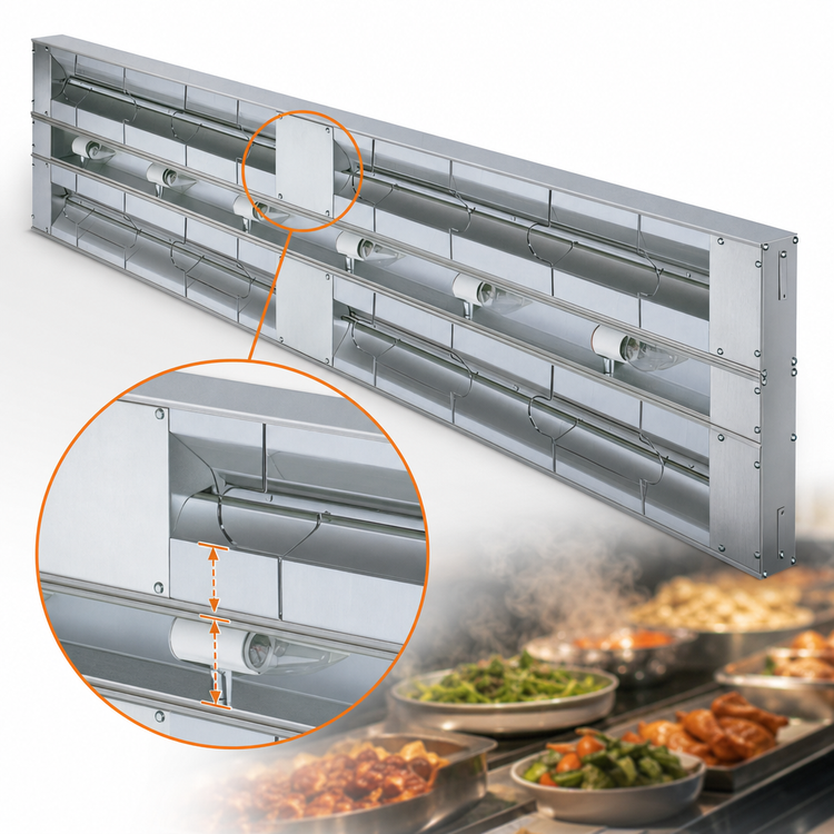 Product image #4 for Hatco Glo-Ray® 108-Inch Double Lighted Infrared Strip Heater
