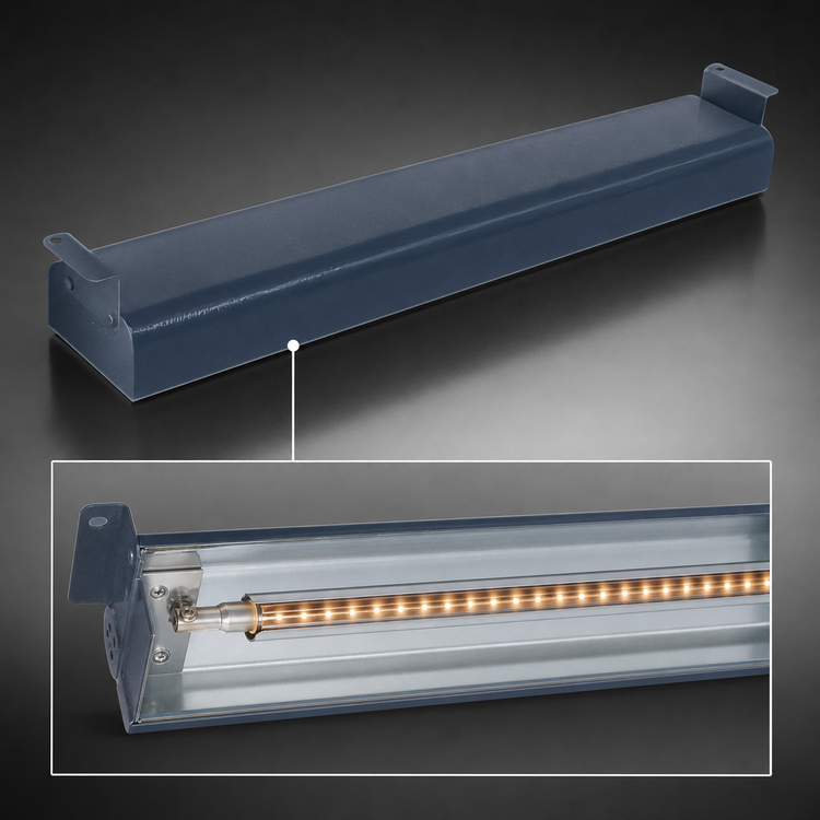Product image #4 for Hatco Glo-Ray Narrow Max Single-Rod Unlighted Infrared Strip Heater, 24 Inch, Stainless Steel