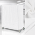 Thumbnail image #4 for Metro White Uncoated Knitted Polyester Cart Cover for 60 x 21 x 62 Inch Queen Mary & Banquet Carts