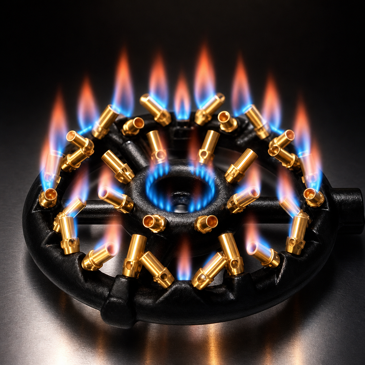 Product image #4 for Town Equipment 32-Tip 103,000 BTU Propane Jet Burner with Pilot for 16-Inch or Larger Chambers
