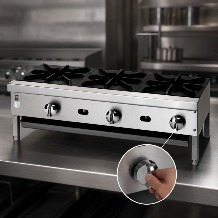 Product image #4 for Supreme 12-Inch Floor Model Gas Hot Plate, 1 Burner, 27,500 BTU