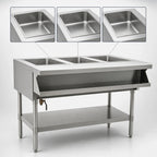 Thumbnail image #4 for Eagle Group SHT3-240-3 48-Inch Electric Sealed Well Hot Food Table, Open Base, 3 Wells, Wet/Dry Operation, 240V 3-Phase