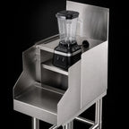 Thumbnail image #4 for Eagle Group Spec-Bar BDBS12-24 Freestanding Underbar Blender Station with Recessed Step, 12" x 24" Drainboard, Stainless Steel