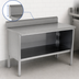 Thumbnail image #4 for John Boos Open Front Enclosed Base Work Table, 84 x 24 Inches, 14-Gauge Stainless Steel Top with 5-Inch Backsplash