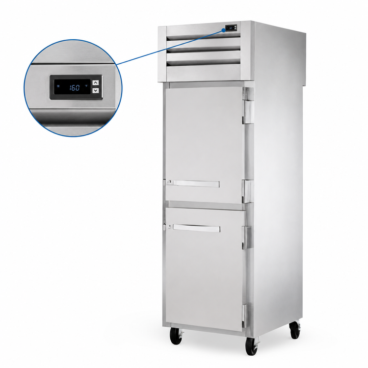 Product image #4 for True SPEC SERIES Pass-Through Heated Holding Cabinet, 1-Section, Solid Half Front and Rear Doors, Stainless Steel