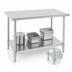 Thumbnail image #4 for Advance Tabco 108-Inch x 24-Inch Flat Top Work Table with 304 Stainless Steel Top and Adjustable Galvanized Undershelf
