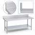 Thumbnail image #4 for Duke Supreme 14-Gauge 300 Series Stainless Steel Work Table with 4.59-Inch Riser and Stainless Undershelf, 24 x 144 Inches