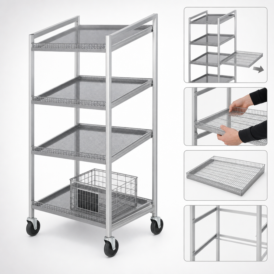 Four Removable Wire Shelves
