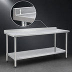 Thumbnail image #4 for Eagle Group Spec-Master UT2484SE Stainless Steel Work Table, 84 x 24 in, 14-Gauge Top, Rear Up-Turn, Adjustable Undershelf