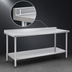 Thumbnail image #4 for Spec-Master Stainless Steel Work Table with Rear Up-Turn and Undershelf, 84 x 24 Inches