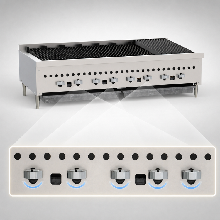 Product image #4 for Vulcan VCCB60 60-Inch Low Profile Countertop Gas Charbroiler