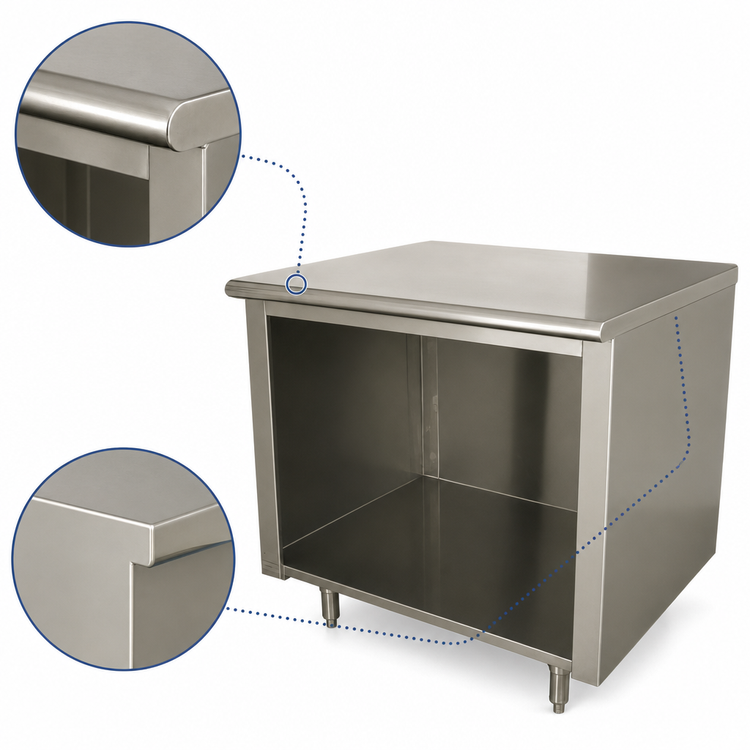 Product image #4 for Advance Tabco Special Value Economy 60"W x 30"D 16-Gauge 304 Stainless Steel Flat Top Open Base Work Table