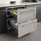 Thumbnail image #5 for Koolmore KM-BIR1D1F-PR Undercounter Panel-Ready 2-Drawer Refrigerator/Freezer, 1 Refrigerator Drawer, 1 Freezer Drawer, No-Frost, Digital Controls