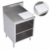Thumbnail image #4 for Royal Series Underbar Glass Rack Storage Unit with Flat Drainboard Top, Middle Shelf and Cutting Board, 24 x 24 Inches