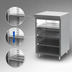 Thumbnail image #4 for Top Shelf 18-Inch Stainless Steel Back Bar Glass Storage Cabinet with 3 Adjustable Sound-Deadened Shelves