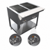 Thumbnail image #5 for BK Resources 2-Pan Electric Open Well Steam Table with Open Shelf Base and Cutting Board, 120V