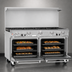 Thumbnail image #4 for Southbend Ultimate 60-Inch Gas Restaurant Range with 5 Burners, 24-Inch Griddle, and 2 Convection Ovens