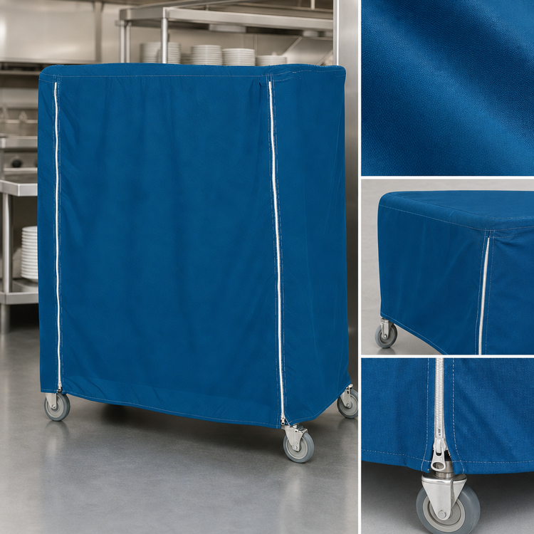 Product image #4 for Metro Queen Mary & Banquet Cart Cover, 60 x 24 x 54 Inches, Uncoated Nylon, Mariner Blue