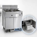 Thumbnail image #4 for Imperial (Middleby) IFSSP450EUT Electric Floor Fryer, 4-Tank, 50 lb. Capacity Each, Built-In Filter, Stainless Steel