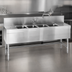 Thumbnail image #4 for Spec-Bar Four-Compartment Underbar Sink Unit with Left and Right Drainboards, 72 Inch x 19 Inch