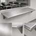 Thumbnail image #4 for Eagle Group Pass-Thru Wall Shelf, 96 Inch x 24 Inch, Stainless Steel, 12 Inch Max Wall Thickness