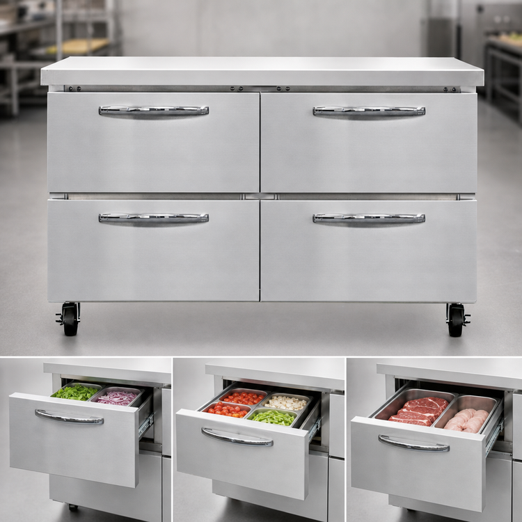 Product image #4 for Continental Refrigerator SWF48N-D 48" Two-Section Work Top Freezer with Drawers