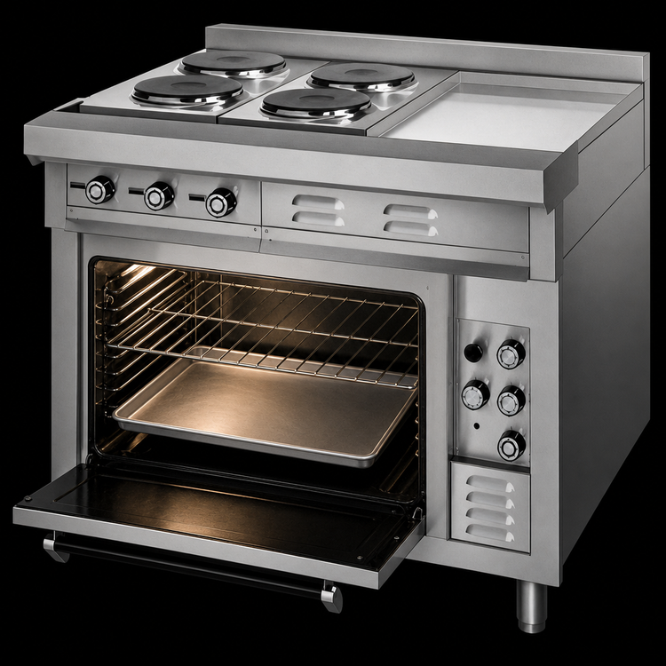 Product image #5 for 36-Inch Heavy Duty Electric Range with 24-Inch Griddle, 2 French Plates, and Standard Oven Base