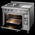 Thumbnail image #5 for 36-Inch Heavy Duty Electric Range with 24-Inch Griddle, 2 French Plates, and Standard Oven Base