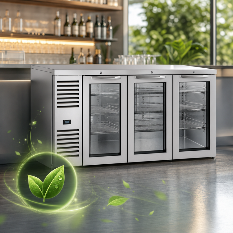 Product image #4 for True Premier Bar 84-Inch Three-Section Refrigerated Back Bar Cooler with Glass Doors
