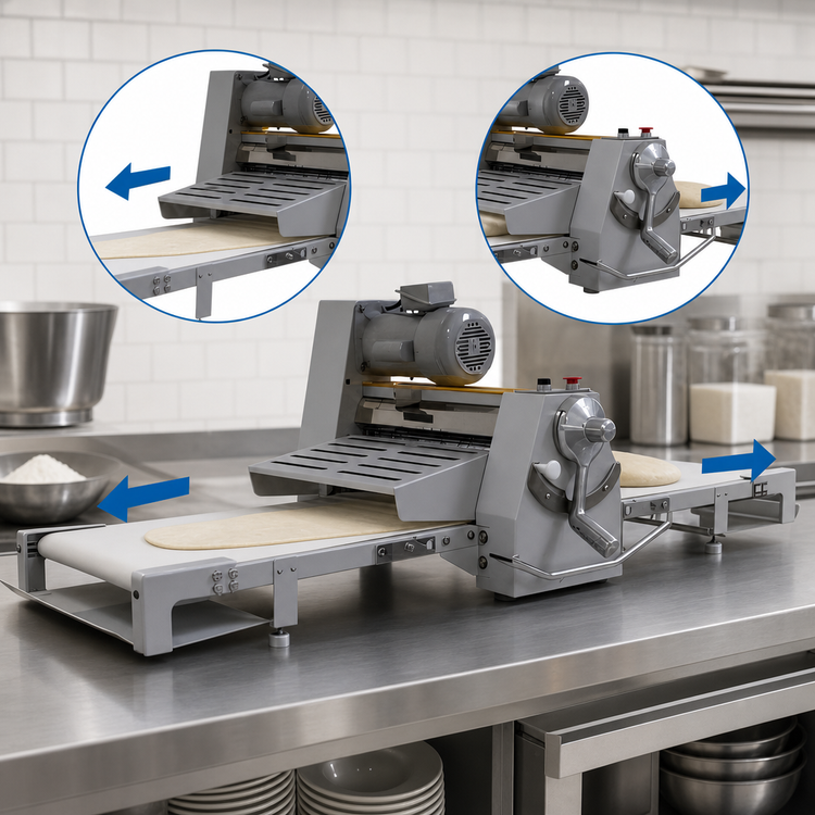 Product image #5 for Countertop Reversible Dough Sheeter with 20.5-Inch Conveyor