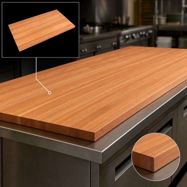Product image #4 for Boos Block American Cherry Edge Grain Kitchen Countertop, 132 x 27 x 1-1/2 Inch, Varnique Finish
