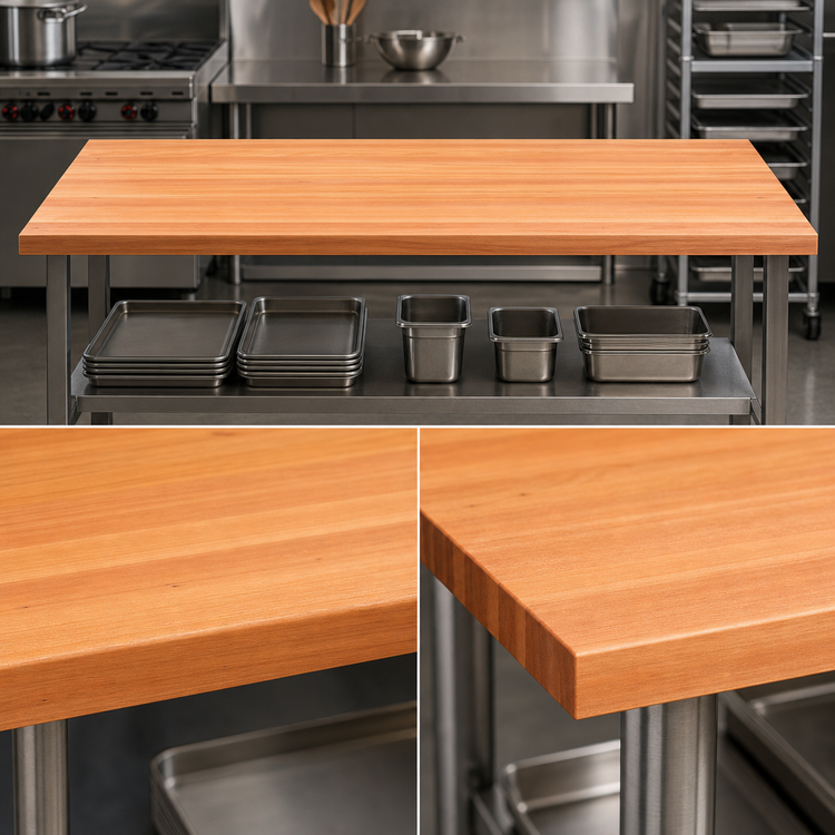 Product image #4 for John Boos Boos Block American Cherry Edge Grain Kitchen Countertop, 96 x 30 x 2-1/4 Inch, Penetrating Oil Finish