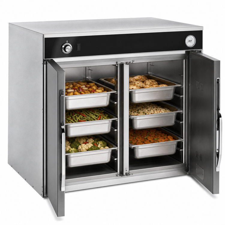 Product image #4 for Alto-Shaam Halo Heat Hot Food Storage Holding Cabinet, 1-Section, 6 Full-Size Pan Capacity, French Doors
