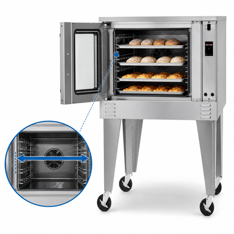 Product image #4 for Southbend Platinum Single-Deck Electric Bakery-Depth Convection Oven, 7.5 kW, Touch Controls, Ventless