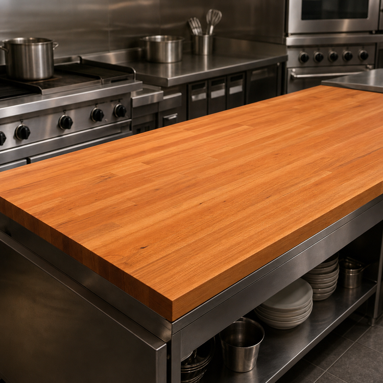 Product image #4 for American Cherry Blended Edge Grain Kitchen Countertop, 60 x 30 x 1-1/2 Inch, Penetrating Oil Finish