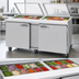Thumbnail image #4 for Turbo Air PRO Series 72-5/8 Inch Two-Section Sandwich/Salad Prep Table with Glass Lid, 18-Pan Capacity
