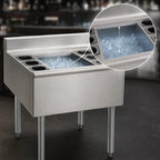 Thumbnail image #4 for Eagle Group 2200 Series B40CT-22 40-Inch Underbar Cocktail Unit with 8-Inch Insulated Ice Bin, 8 Bottle Wells, 105-Lb. Capacity