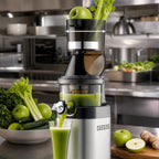 Thumbnail image #4 for Juicernet by Mulligan Associates Kuvings CS600 Countertop Commercial Cold-Press Fruit & Vegetable Juicer with Manual Feed and Pulp Extractor
