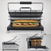 Thumbnail image #4 for Waring Tostato Supremo Large Electric Commercial Panini Press with Timer, 14.5 x 11 Inch Cast-Iron Plates