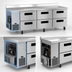 Thumbnail image #4 for Hoshizaki Steelheart Three-Section 93-Inch 6-Drawer Worktop Refrigerator