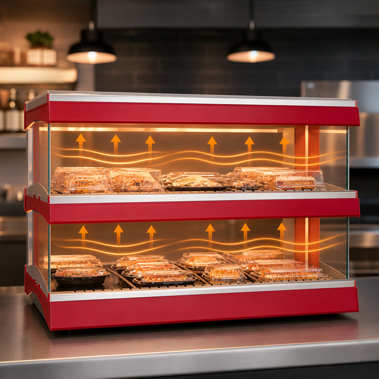 Product image #4 for Hatco Glo-Ray® Designer Horizontal Countertop Display Warmer with Dual Heated Glass Shelves
