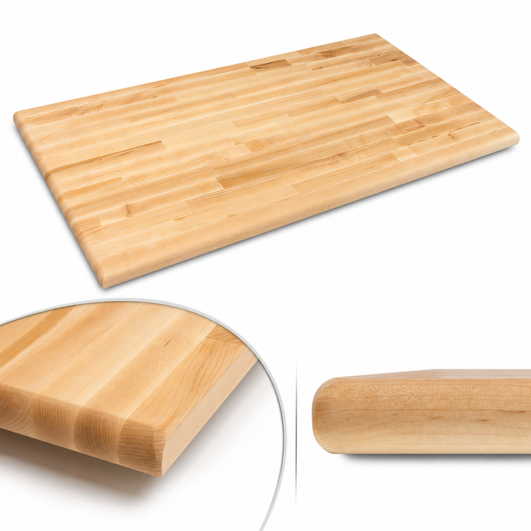 Product image #4 for Boos Block 72 x 42 Inch Blended Edge Grain Northern Hard Rock Maple Kitchen Countertop, 1-1/2 Inch Thick, Penetrating Oil Finish