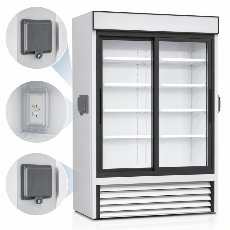 Product image #4 for Everest Refrigeration EMGR48C 48 Cu. Ft. Two-Section Sliding Glass Door Chromatography Refrigerator