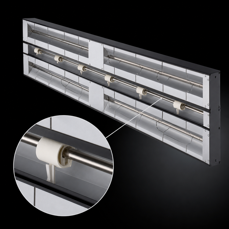 Product image #4 for Hatco Glo-Ray 60-Inch Max Watt Dual Infrared Strip Heater, Aluminum, Unlighted