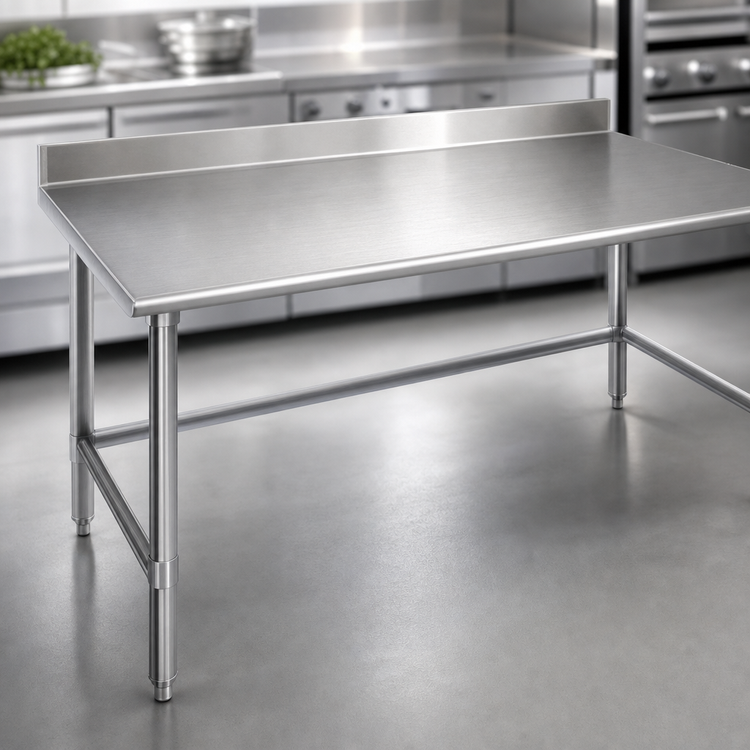 Product image #4 for Eagle Spec-Master Stainless Steel Work Table with 4-1/2-Inch Backsplash, 144 x 36 Inches