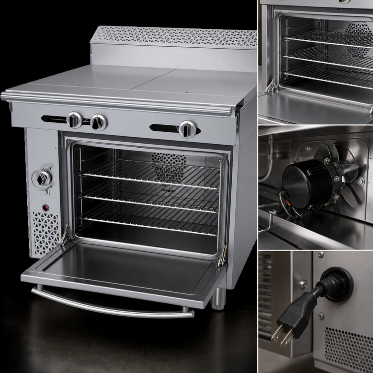 Product image #4 for Garland Cuisine Series 36-Inch Heavy Duty Gas Range with (2) 18-Inch Even-Heat Hot Tops and Convection Oven