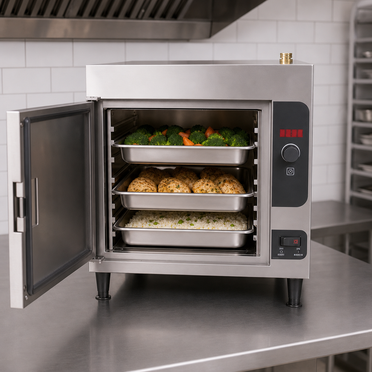 Product image #4 for Cleveland Range Steamcraft Ultra 3 Electric Countertop Convection Steamer, 1 Compartment, 3-Pan Capacity, 208V