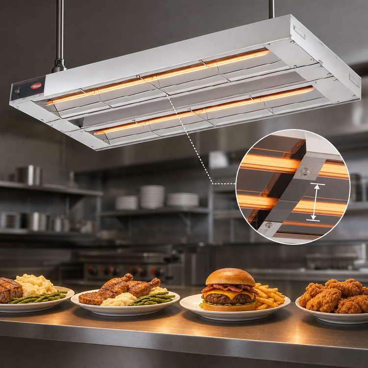 Product image #4 for Hatco Glo-Ray 72-Inch Double Infrared Strip Heater, Unlighted, 3450W, 120V, Aluminum