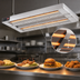 Thumbnail image #4 for Hatco Glo-Ray 72-Inch Double Infrared Strip Heater, Unlighted, 3450W, 120V, Aluminum